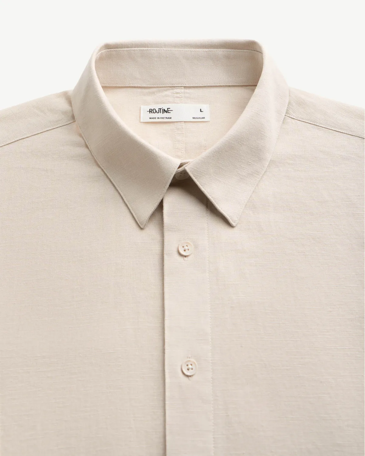 Áo sơ mi tay ngắn nam linen cotton Form Regular - ROUTINE 10S26SHS027