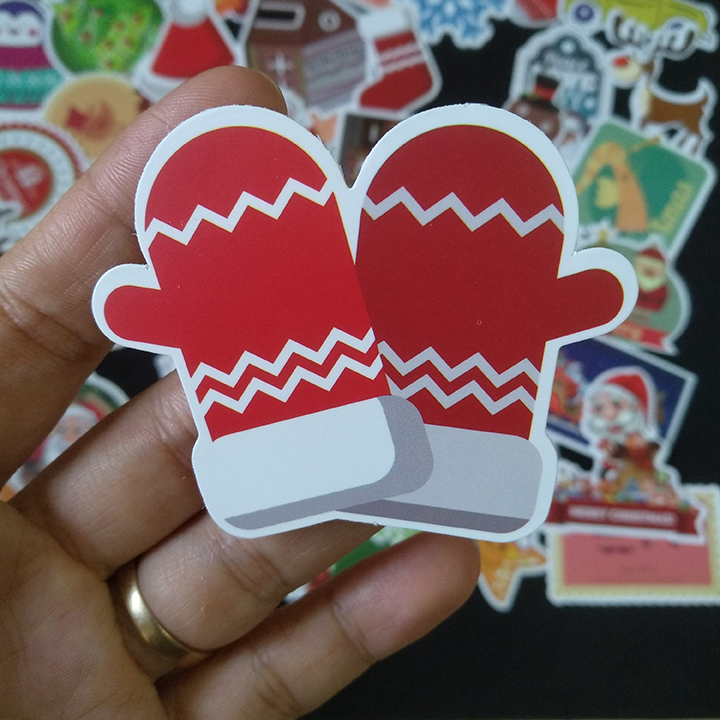 Bộ Sticker dán cao cấp chủ đề NOEL GIÁNG SINH - Dùng dán Xe, dán mũ bảo hiểm, dán Laptop...