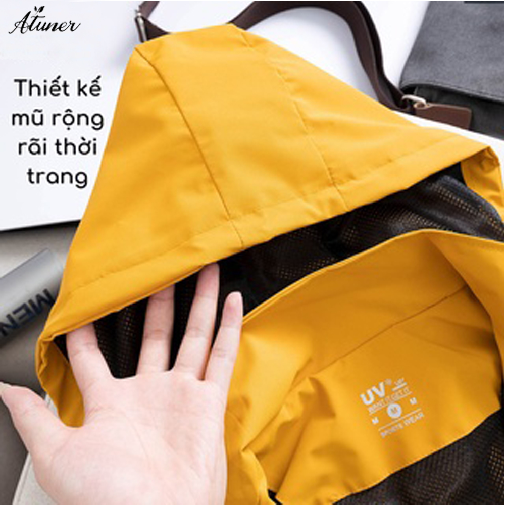 Áo khoác gió tráng bạc chống nước cao cấp ATUNER AT022, kiểu dáng unisex thời trang, phù hợp cho cả nam và nữ , vải 2 lớp chống nước, chống gió, nhiều màu - Hàng Chính Hãng