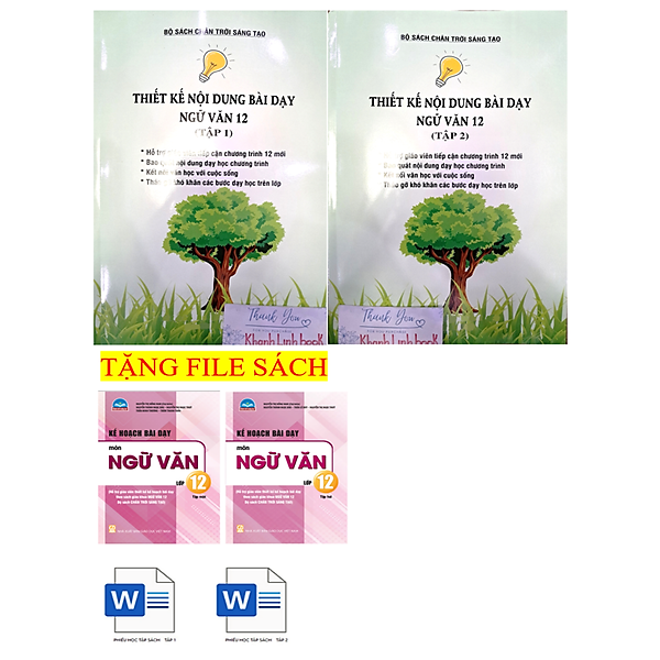 Sách - Combo Thiết kế nội dung bài dạy ngữ văn 12 - tập 1 + 2 ( bộ chân trời sáng tạo )