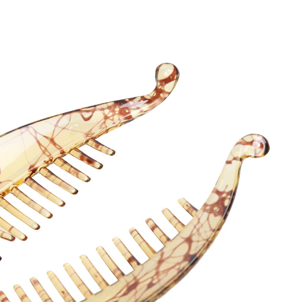 2 Pieces Hair Claw Tail Fish Clip Comb Hair Clip Handles Clamp