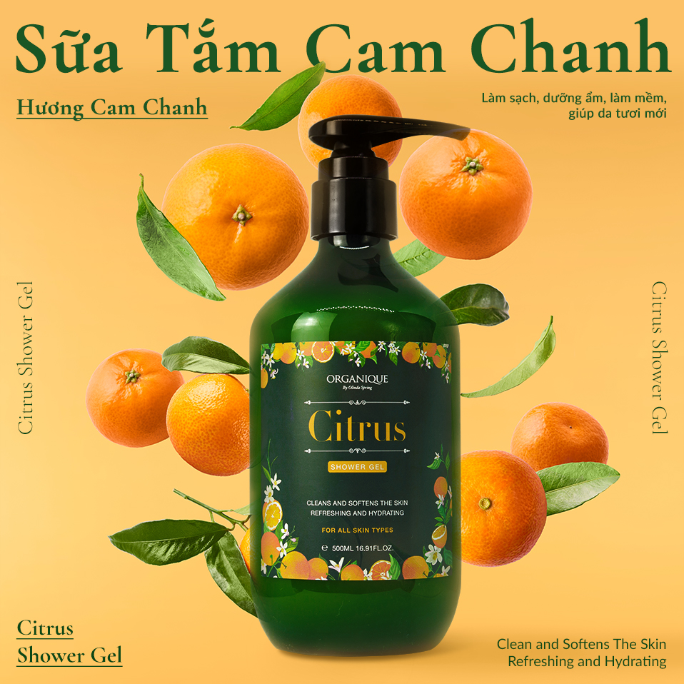 Sữa tắm cam chanh - Citrus Shower Gel 500ml (Mẫu mới)