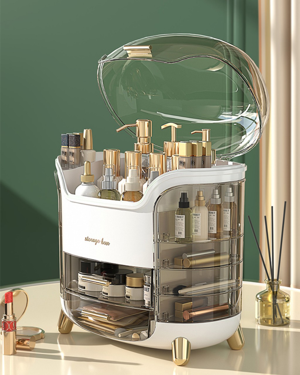 Hộp Đựng Mỹ Phẩm Trang Trí Bàn Trang Điểm COSMETIC SWING - Home and Garden