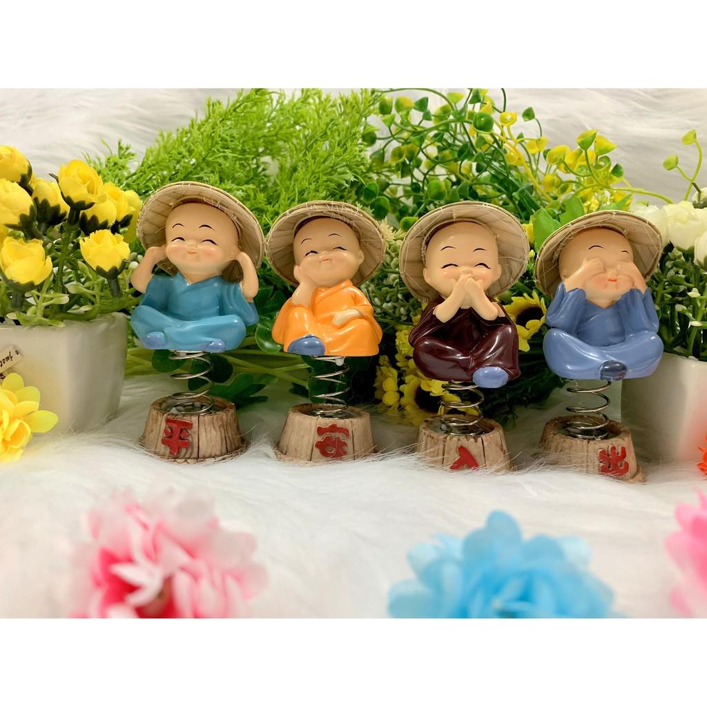 Bộ 4 tượng chú tiểu tứ không tọa đế