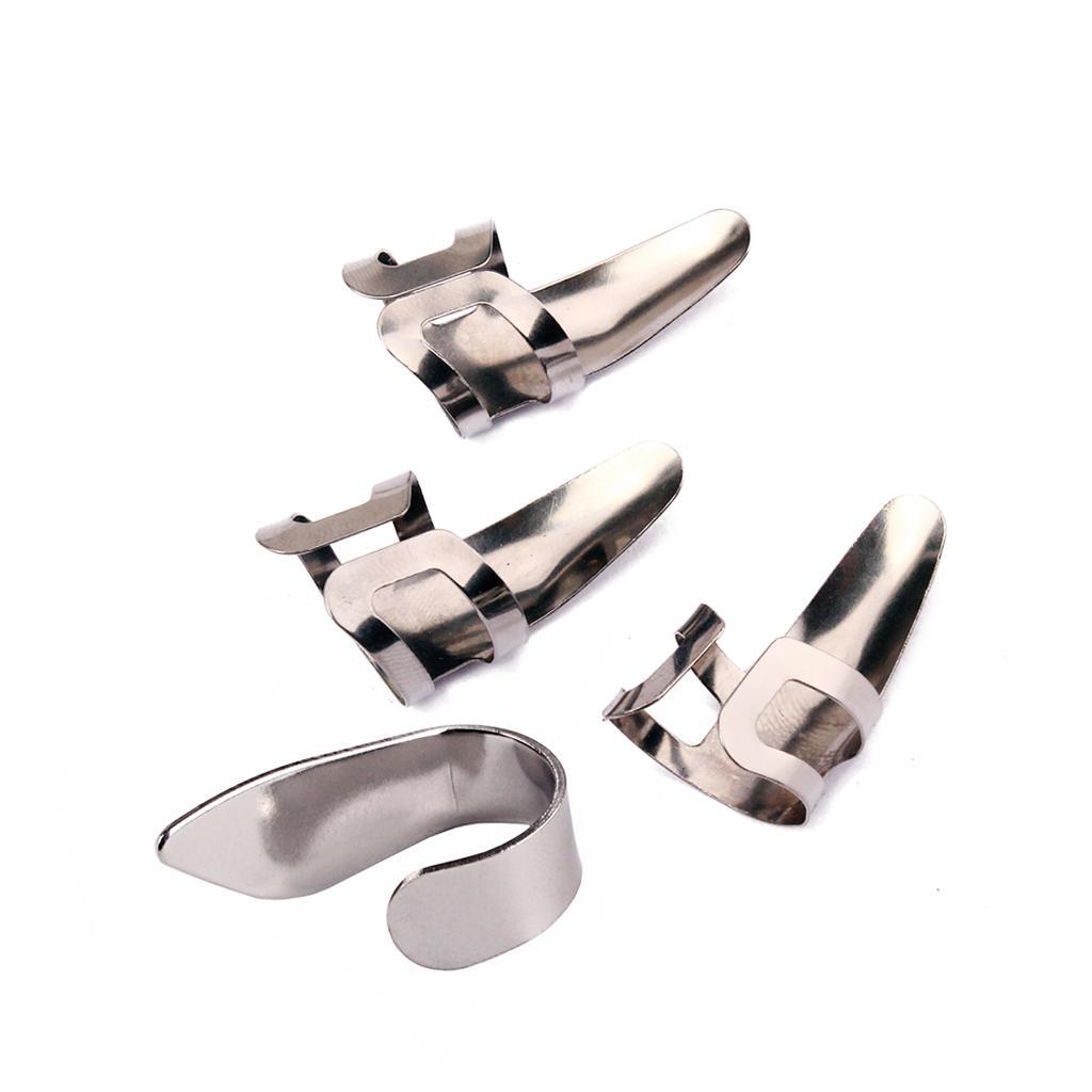 3 Finger Picks + 1 Thumb Pick Plectrum for Guitar Bass Banjo Parts