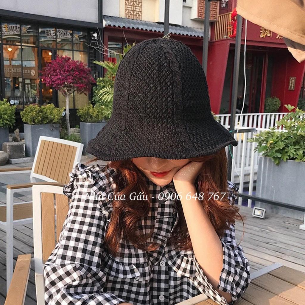 Nón bucket ulzzang len thừng đẹp mê ly