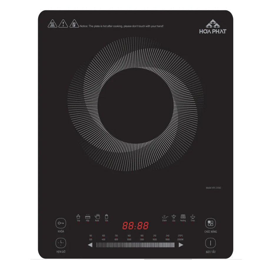Bếp Từ Đơn Cao Cấp Hòa Phát HPC D11A2 (Made in Thailand) - Hàng Chính Hãng