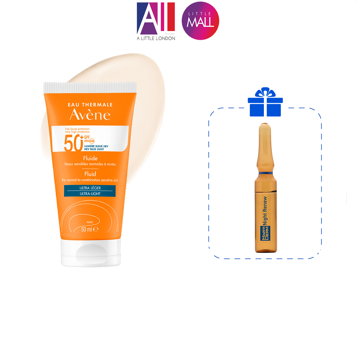 Kem Chống Nắng Bảo Vệ Tối Đa Avene Protection Fluid 50 Blue Light 50Ml Tặng Ampoule Chống Lão Hóa Martiderm Nhập Khẩu