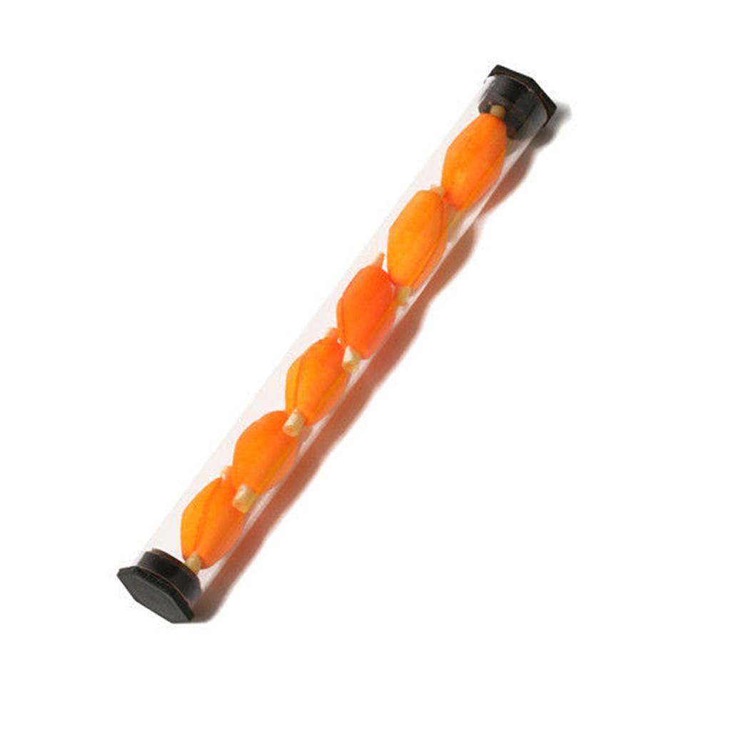 2x6Pcs Tube Float Foam Strike Indicator for Fly Fishing Orange Plastic Tube