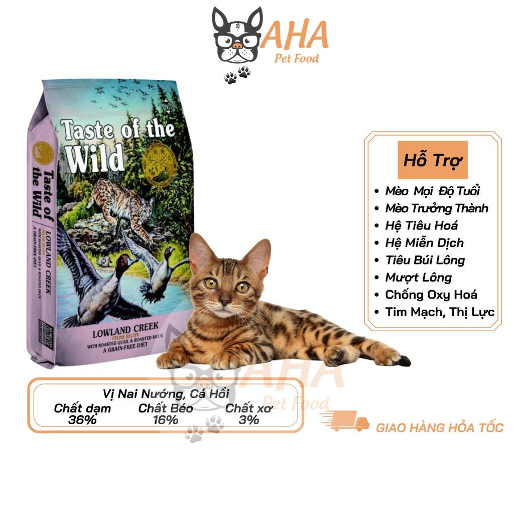 {Mới} Thức Ăn Cho Mèo Bengal Bao 6.6kg Taste Of Wild Vị Chim Cút, Thịt Vịt, Rau Củ, Trái Cây Mượt Lông, Búi Lông