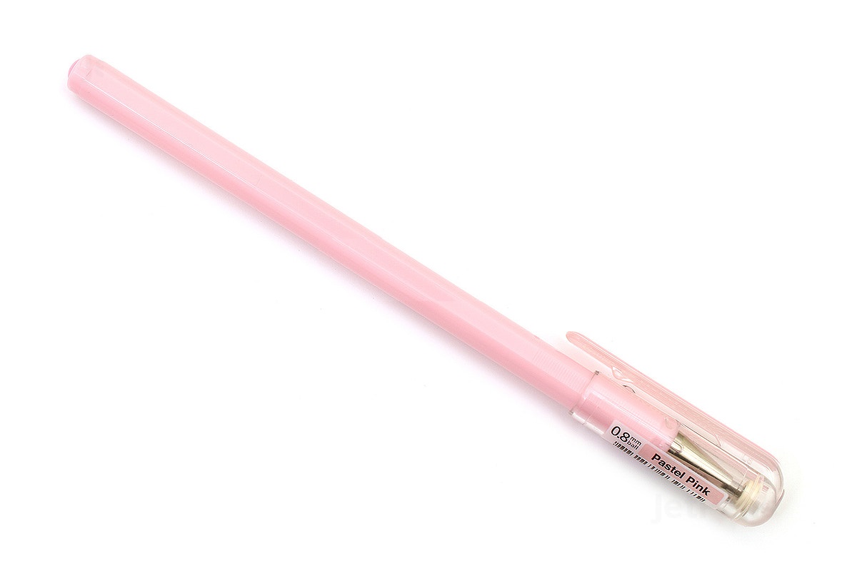 Bút Gel Sữa Dạ Quang Pentel Hybird Milky - 0.8mm - Màu hồng pastel (Pastel Pink)