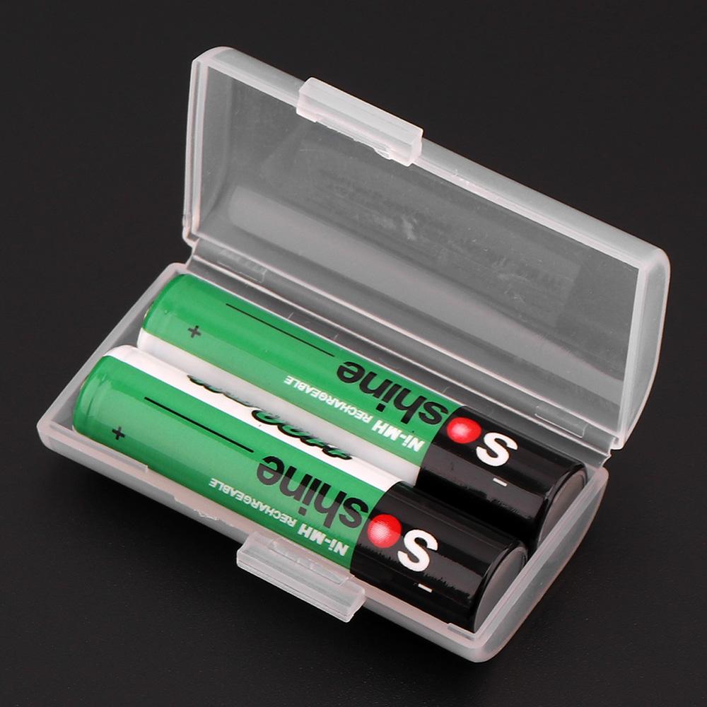 1 Hộp đựng hộp đựng pin bằng nhựa cứng trong suốt phổ thông Hộp lưu trữ Phù hợp với 2/4 chiếc Pin AAA tiêu chuẩn hoặc có thể sạc lại Màu sắc: Dành cho 4 chiếc Pin AAA