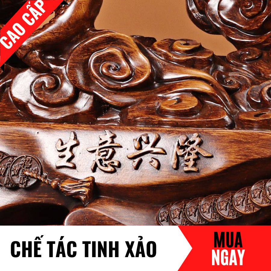 Tượng Rồng Con Giáp May Mắn Trang Trí Phong Thủy Cao 15cm