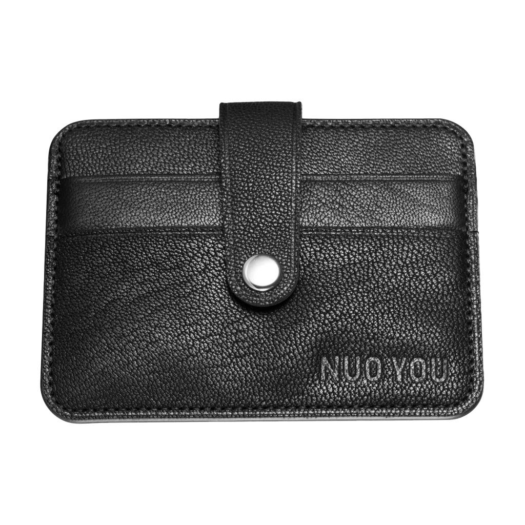 Mens Luxury Quality Suede Real Leather Credit Card ID Holder Wallet Purse Gift for Him