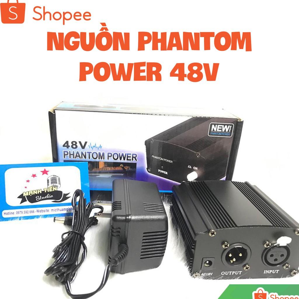 Nguồn PHANTOM POWER 48V - phối hợp cung cấp nguồn điện cho Micro - hát karaoke, livetreams bigo,cctalk