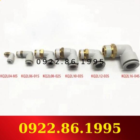 Khớp nối góc 90 độ đầu dây khí SMC KQ L mới