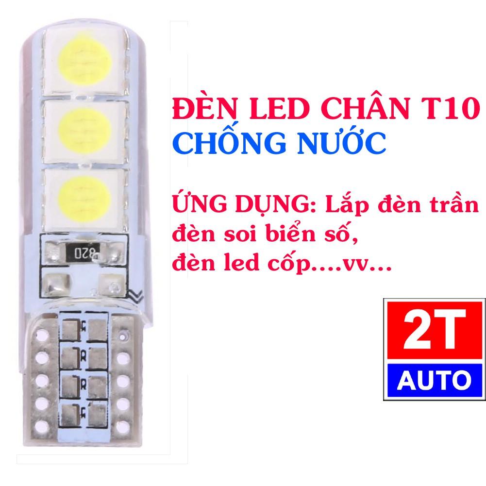 Đèn Led soi biển số, trần xe, demi chân T10 cho ô tô xe hơi siêu sáng chống nước chip SMD SKU:107