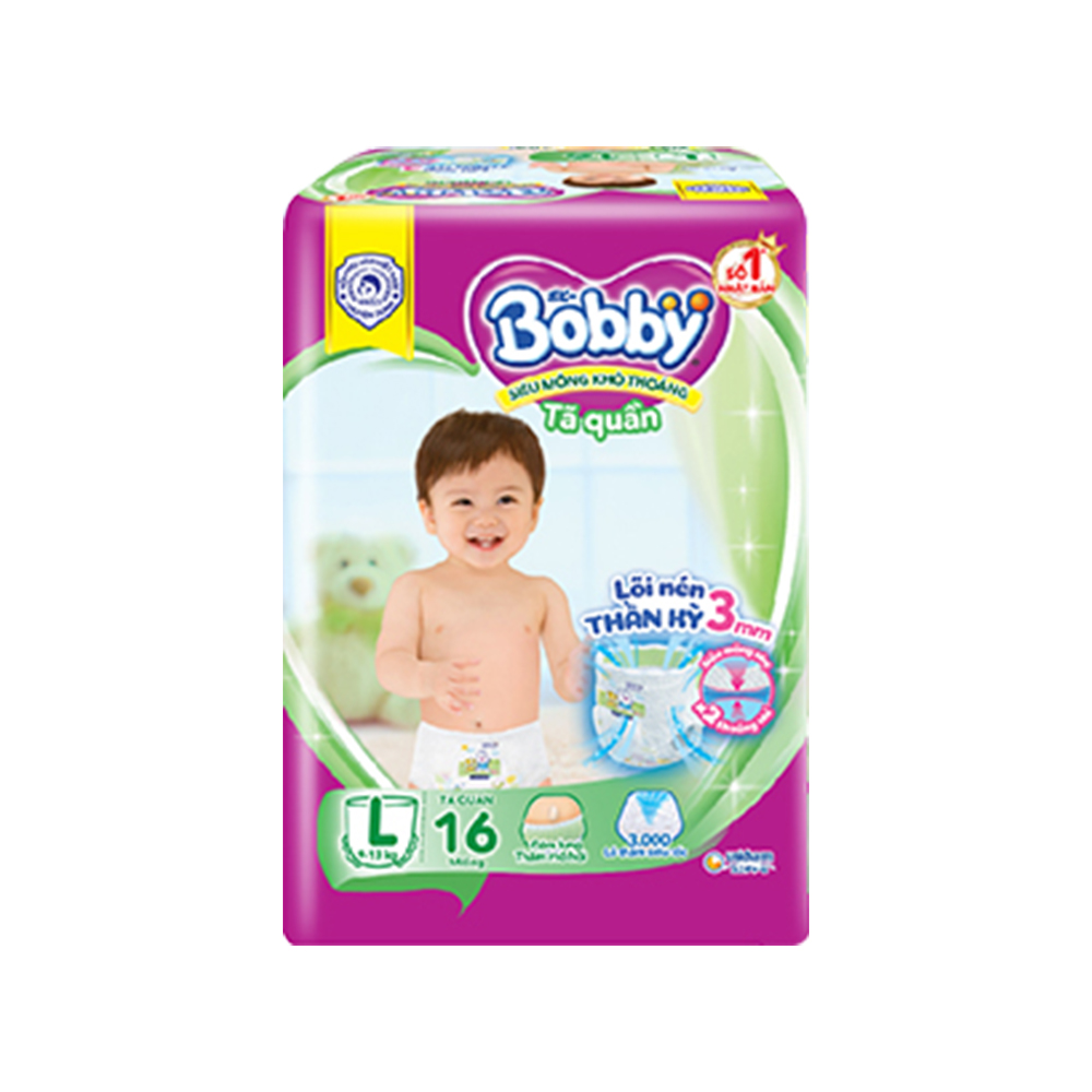 Combo 4 Tã quần Bobby Pants L16 dành cho bé 9 - 13kg