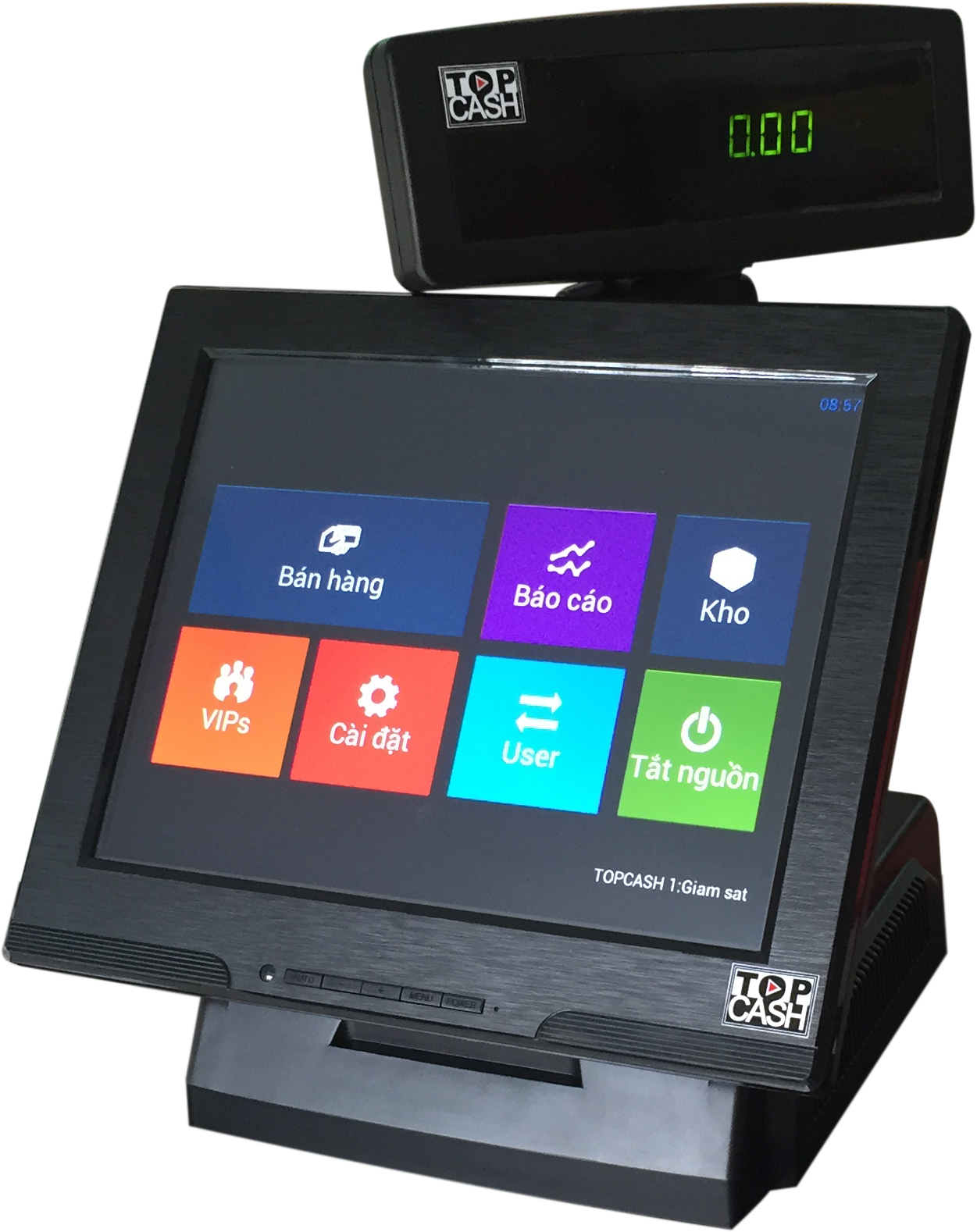 Máy bán hàng có sẵn mềm tính tiền vĩnh viễn kèm theo và máy in hóa đơn bán hàng TOPCASH QT-66 - Hàng nhập khẩu