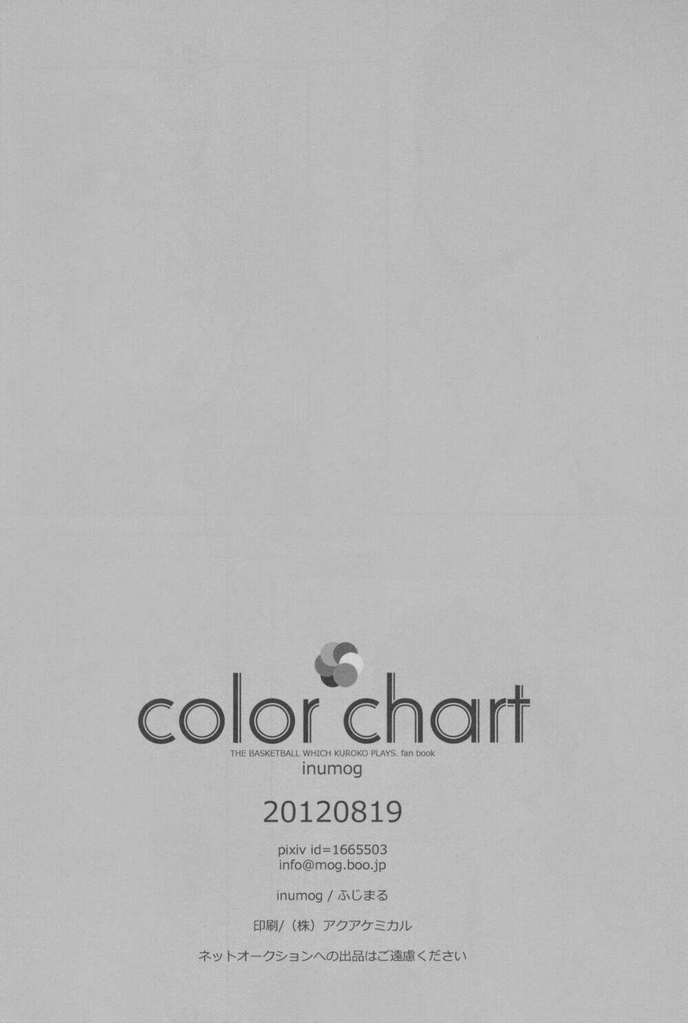kuroko – tuyển thủ vô hình: color chart 1 chapter 1 21