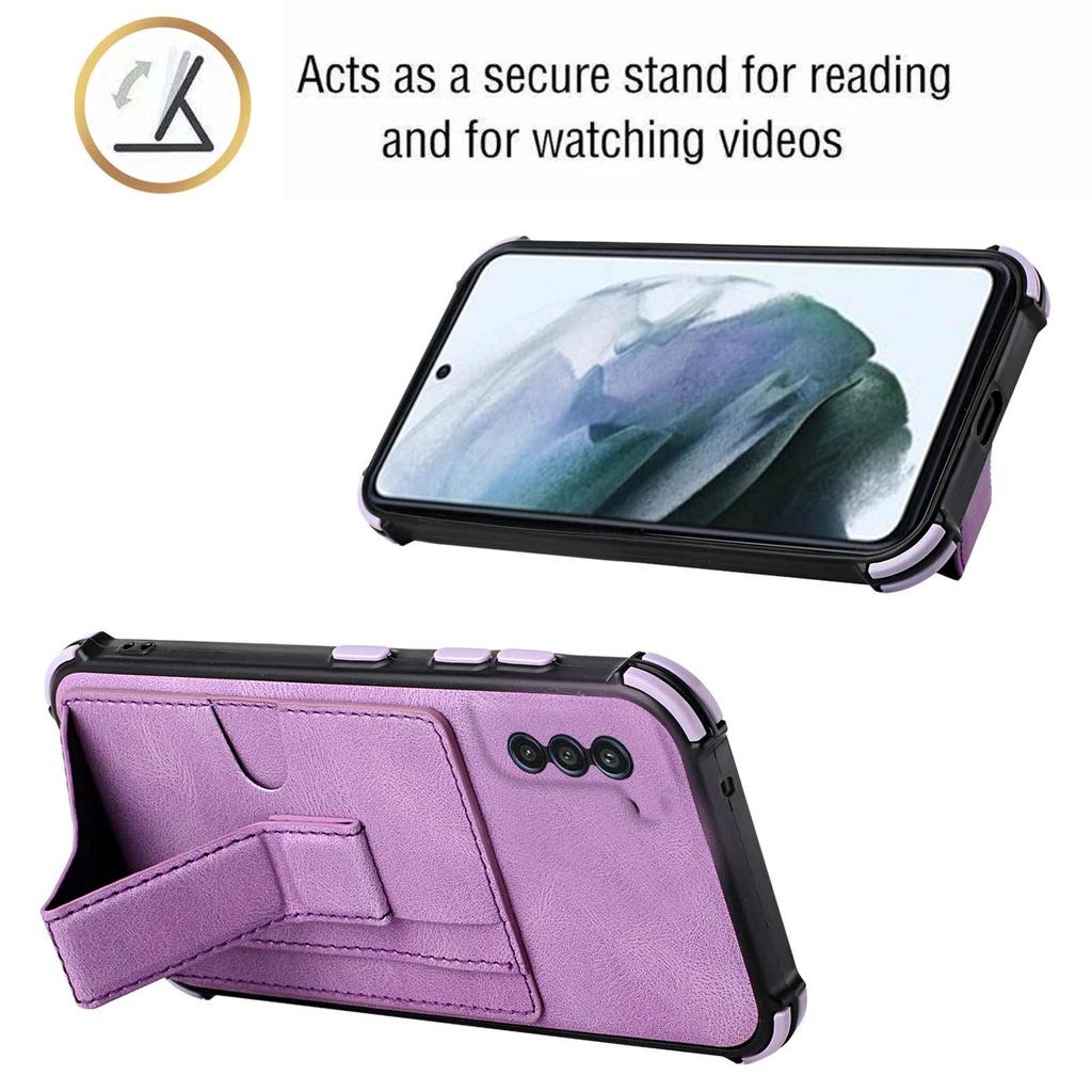 Ốp điện thoại TPU mềm giá đỡ gắn thẻ cho Samsung Galaxy A11 M11 A21S A52 A72 S21 + S21 Plus S21 Ultra S21 FE 5G