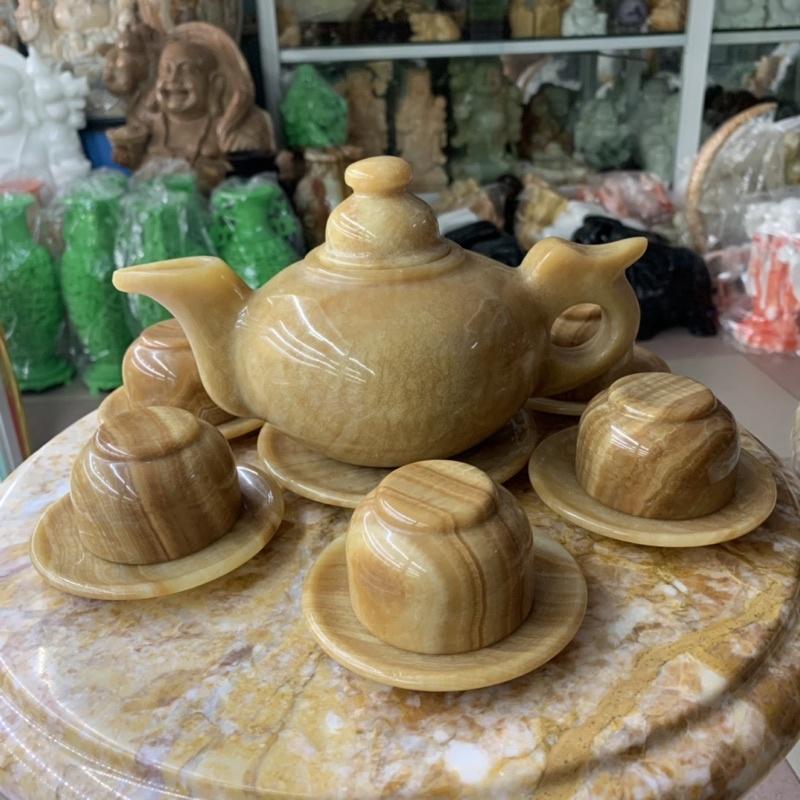 Bộ Ấm Trà Đá Vân Gỗ Cỡ Lớn Bao Đẹp
