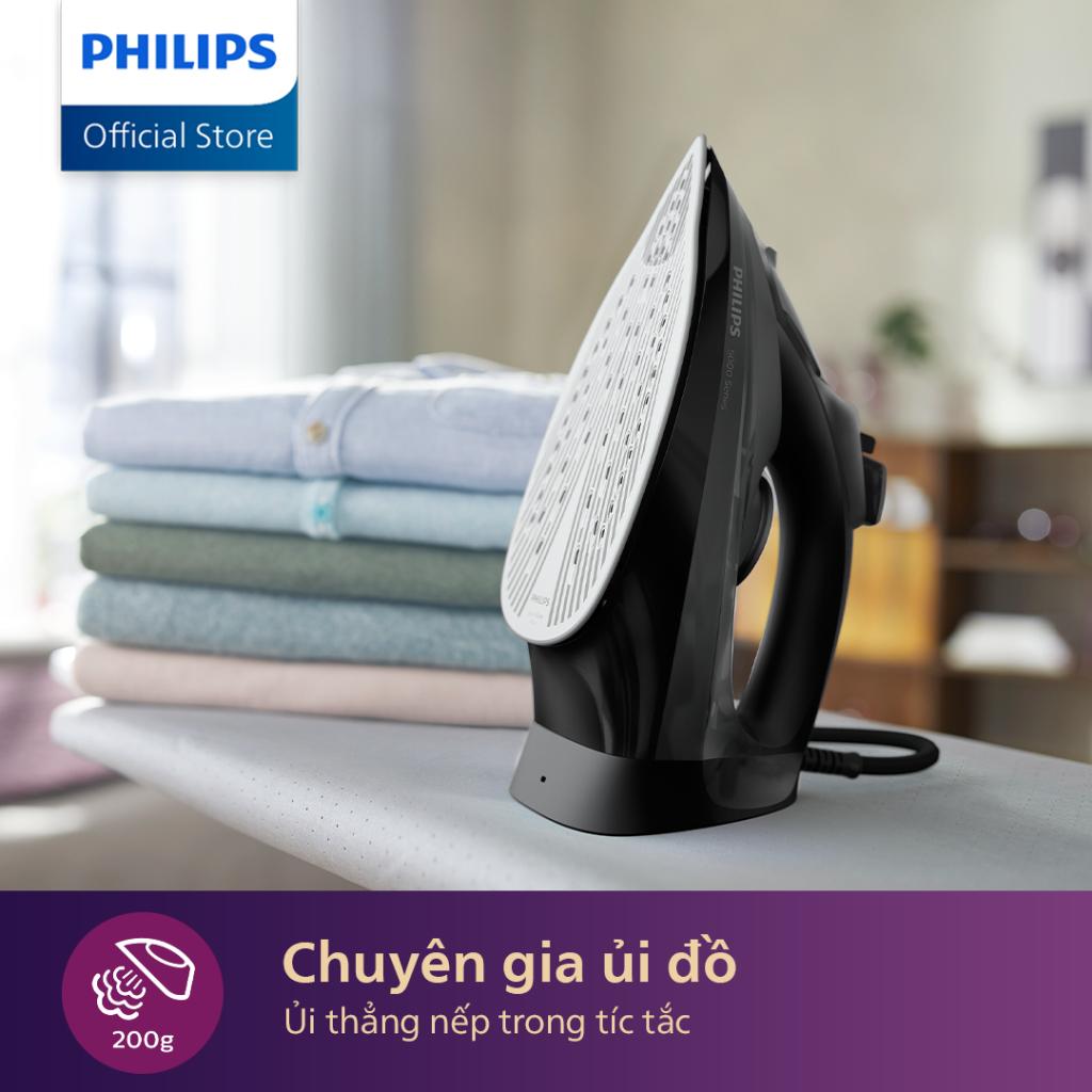 Bàn Ủi Hơi Nước Philips DST5040/80, Công suất 2600W - Hơi Tăng cường 200g/phút, Mặt đế Steamglide Plus, Hàng Chính Hãng