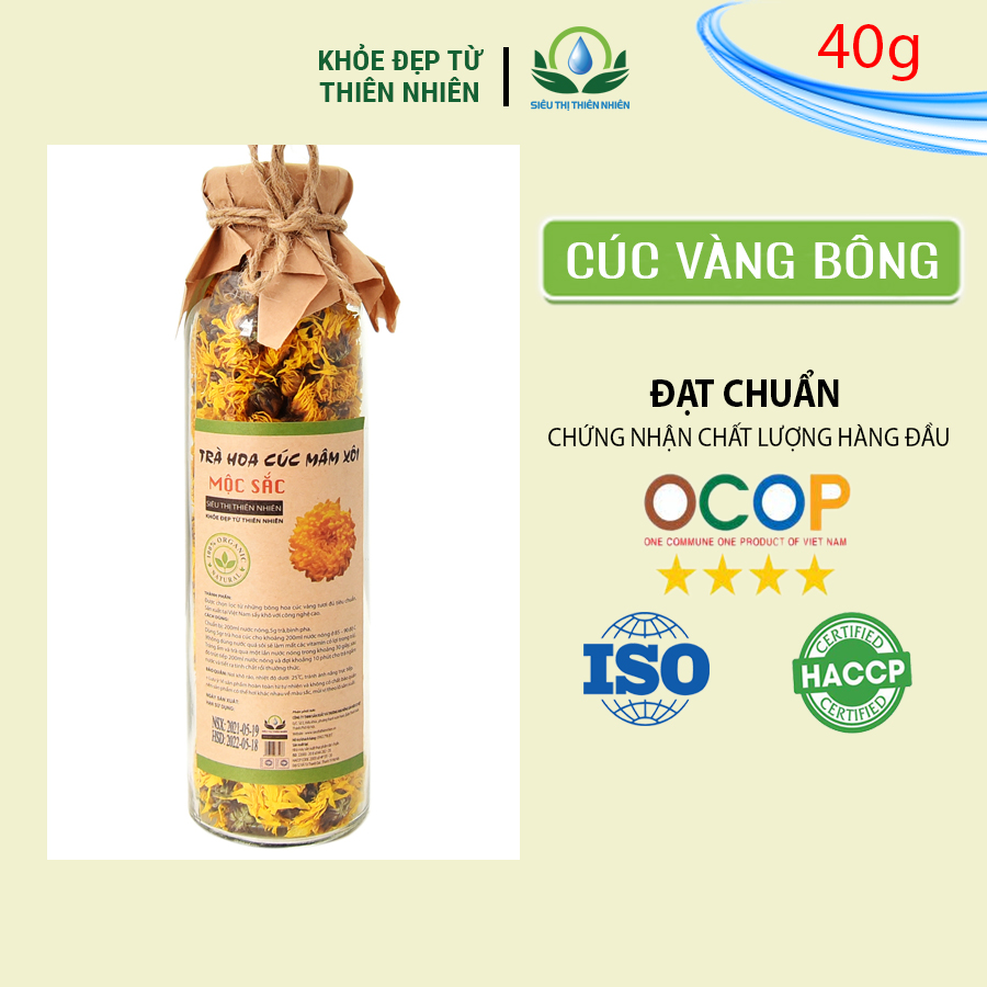 Trà Hoa Cúc Vàng Bông Cao Cấp Mộc Sắc Lọ 40g