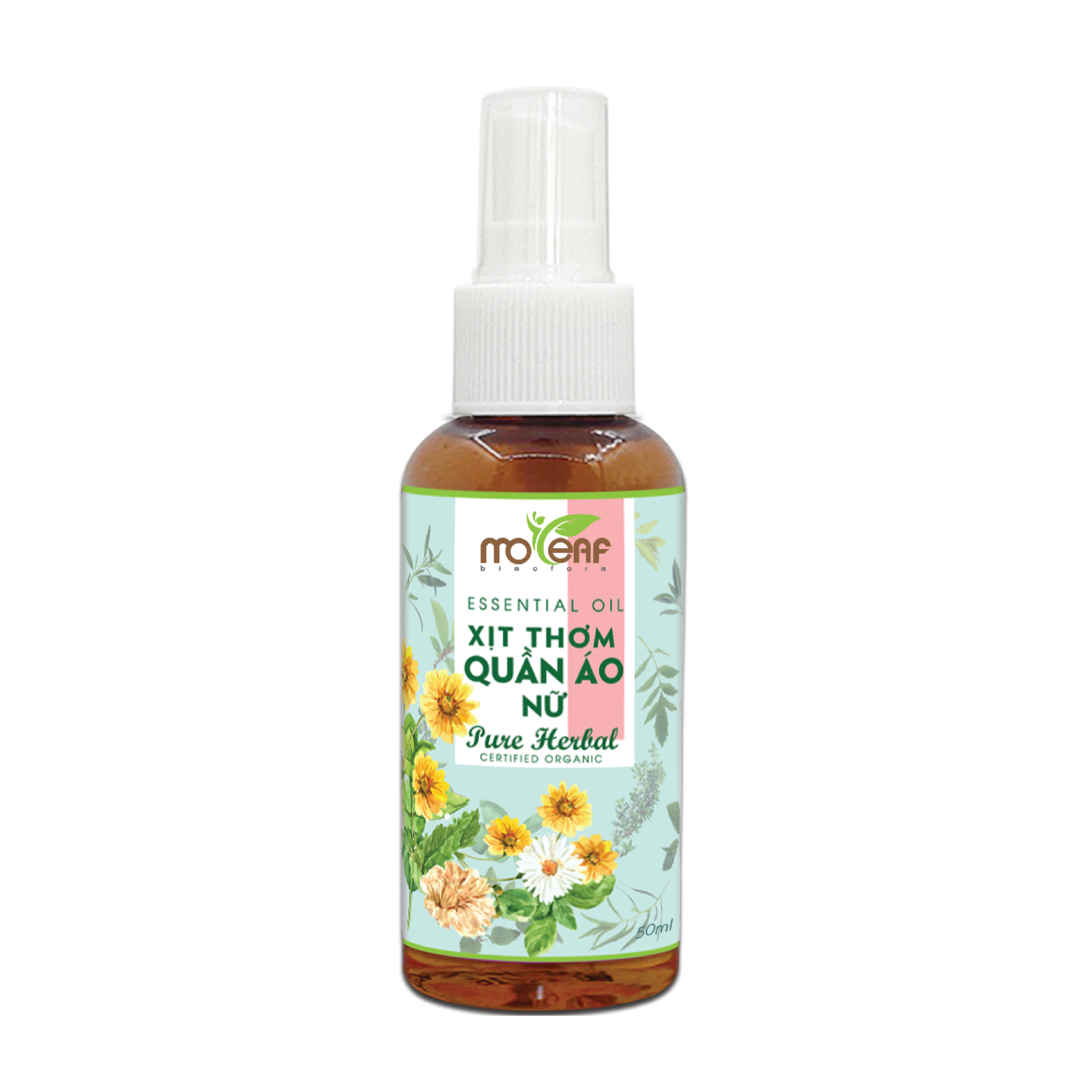 Xịt Thơm Quần Áo NỮ Moleaf giúp làm phẳng quần áo, khử mùi ẩm mốc, tạo hương thơm dịu nhẹ