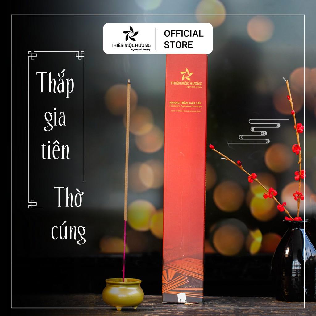 Nhang Trầm Hương tự nhiên - Loại Cao Cấp 16 năm, 30cm - Thơm dịu nhẹ, không cay mắt, không kích mũi, lưu hương cực lâu - Thiên Mộc Hương