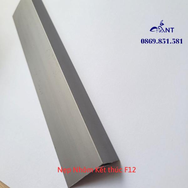 Nẹp nhôm Kết thúc F12, nẹp chống trơn nhôm, nẹp trang trí, Nẹp sàn gỗ, nẹp sàn, thanh dài 2m5