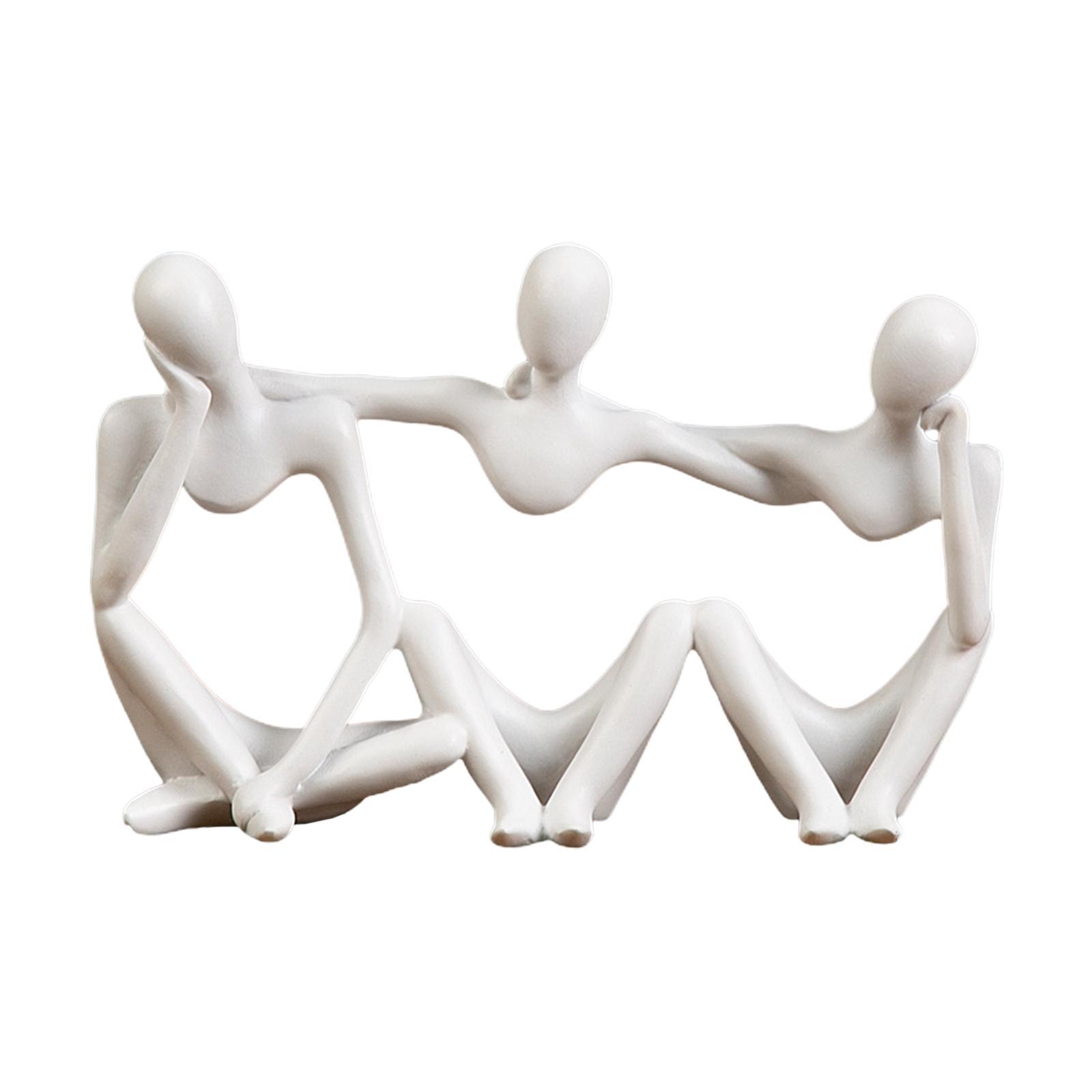 Abstract Thinker Statue Human Figurine Nordic Style Ornament for Restaurant