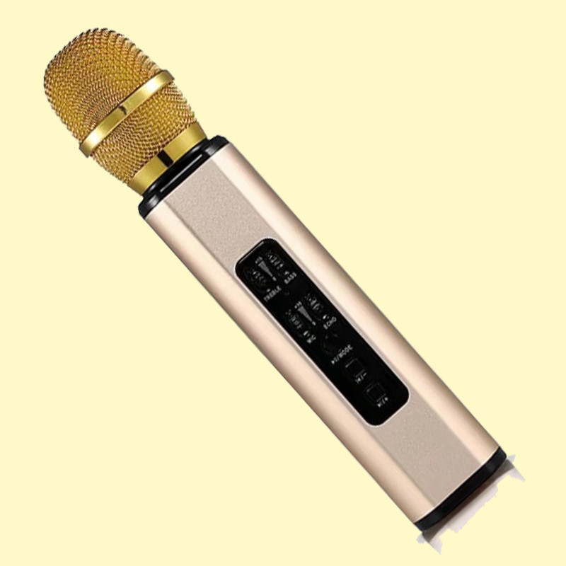 Micro không dây kèm loa Karaoke Bluetooth hát điện thoại máy tính bảng PKCB có khay cắm thẻ nhớ phát nhạc - Hàng chính Hãng