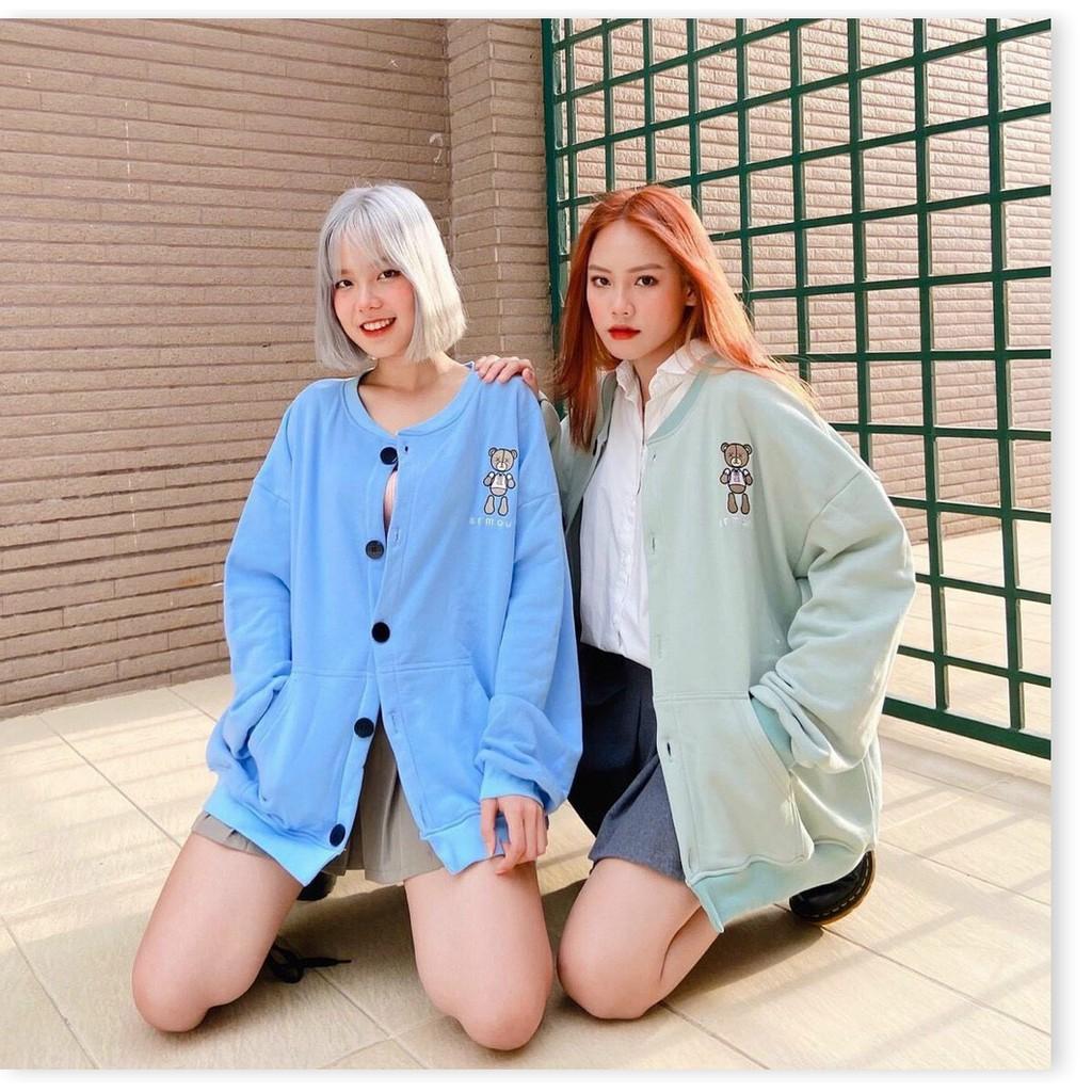 Áo khoác nỉ cardigan CÚC NÚT CỰC XINH CHO CÁC BẠN TRẺ THỜI TRANG KING FASHION