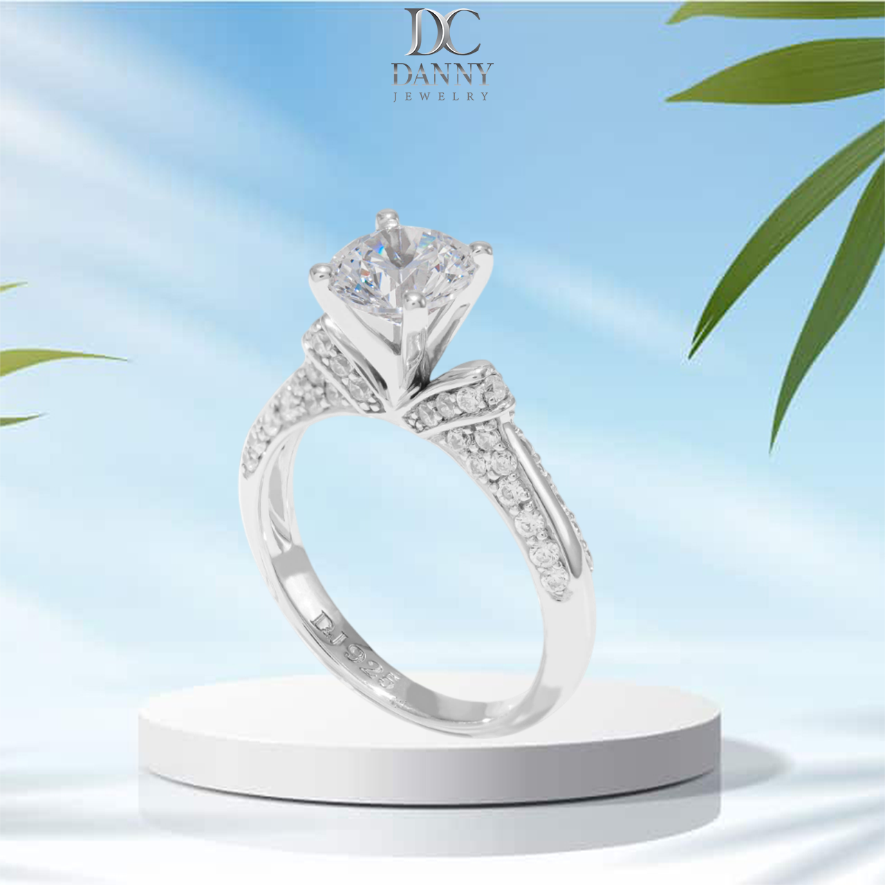 Nhẫn Nữ Danny Jewelry Bạc 925 Đá Chủ CZ Xi Rhodium SPLRA1032