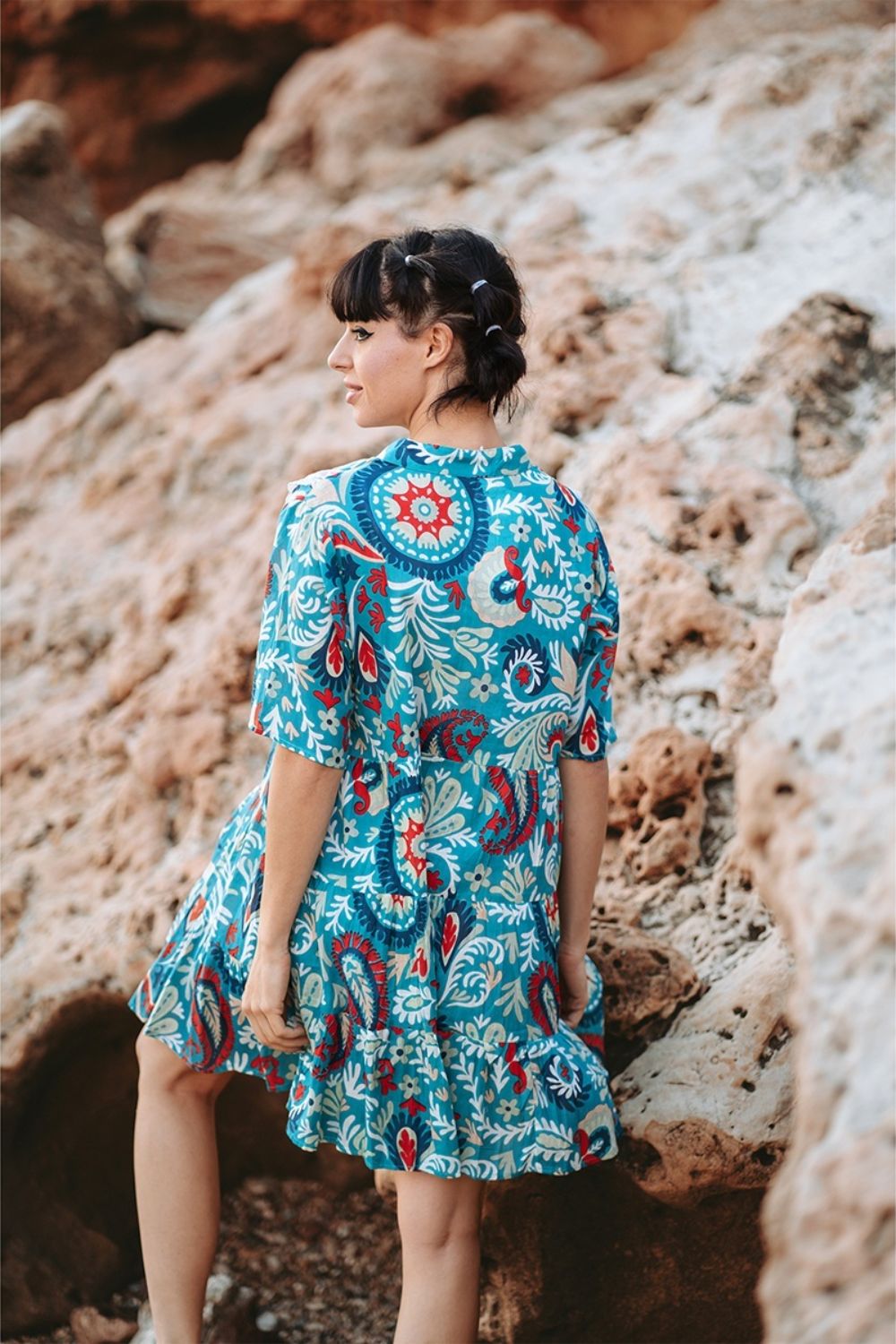 Đầm Cotton Phối Ren Isla Bonita