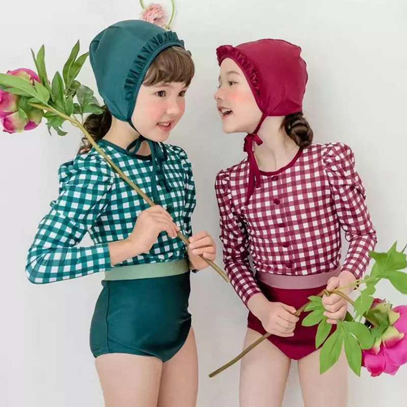 Nữ Sinh Đồ Bơi 2021 Mùa Hè Mới Đồ Bơi Trẻ Em Bé Gái Áo Bơi Một Mảnh Quần Áo Trẻ Em Gửi mũ Bơi