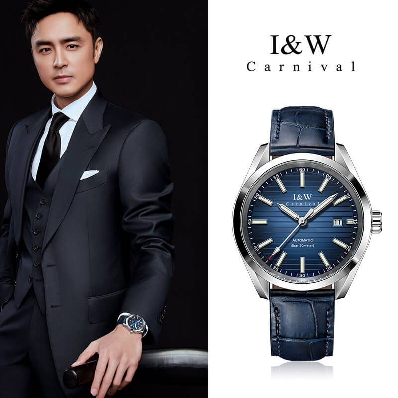 Đồng hồ nam chính hãng IW Carnival  IW713G-1 ,kính sapphire,chống xước,chống nước 50m,Bh 24 tháng,máy cơ (automatic)