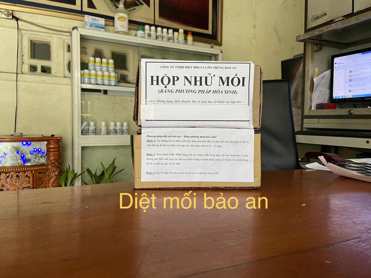 Combo bộ 2 hộp nhử mối và 1 lọ thuốc diệt mối tận gốc PMC 90DP dùng trong diệt mối tận gốc
