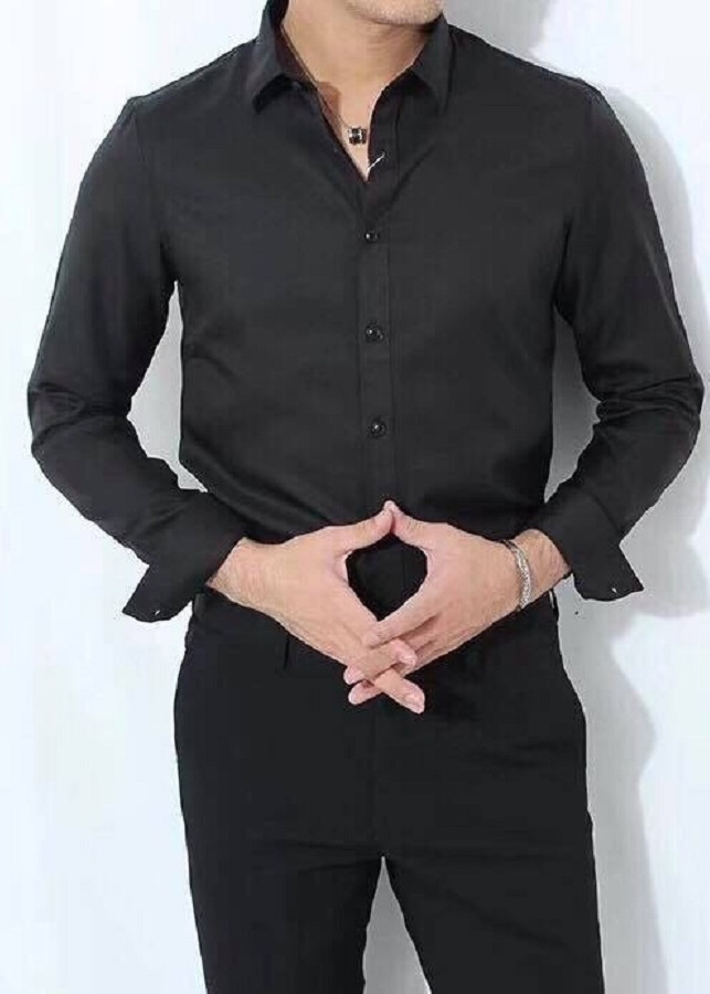 Áo sơ mi nam công sở vải cotton lụa dày mền mại