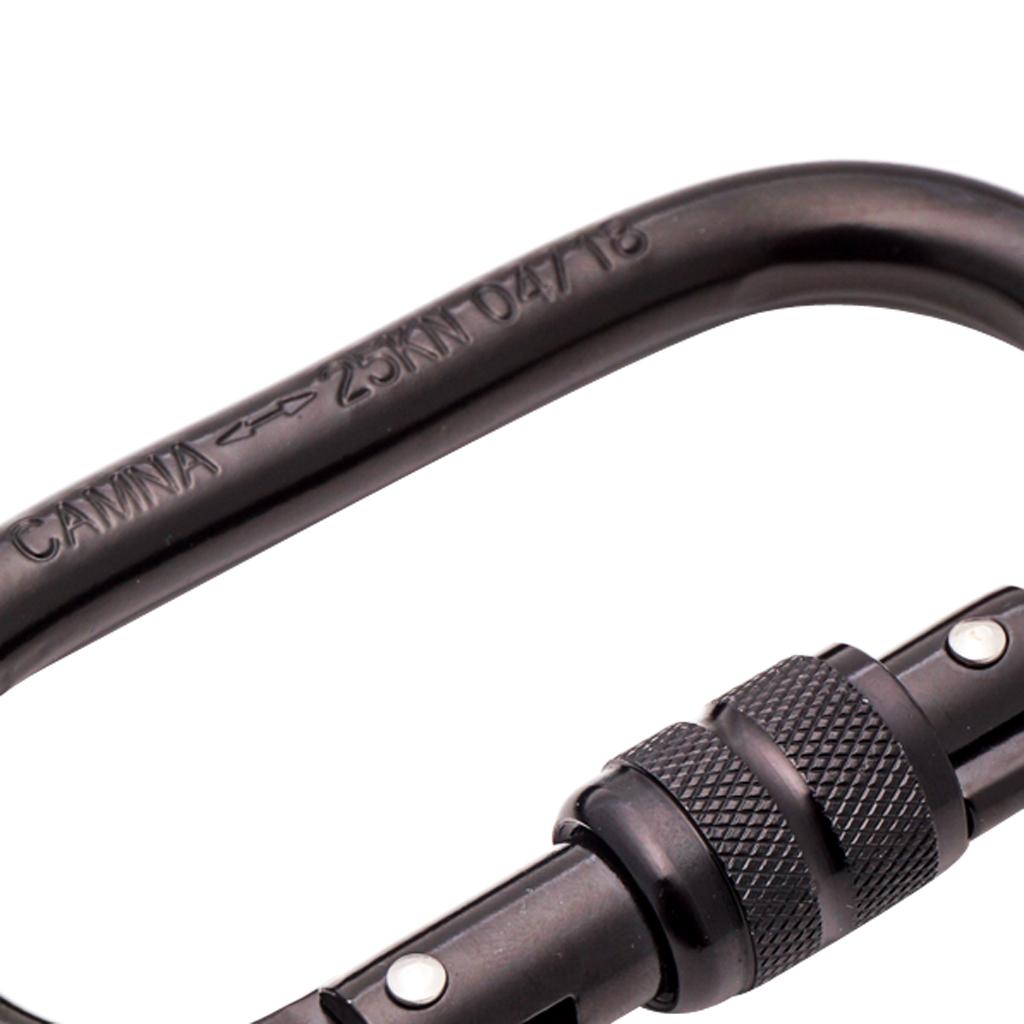 Oval-Shape 25KN Screw Locking Carabiner Rock Climbing Rappelling Rescue Equipment 110 X 60mm