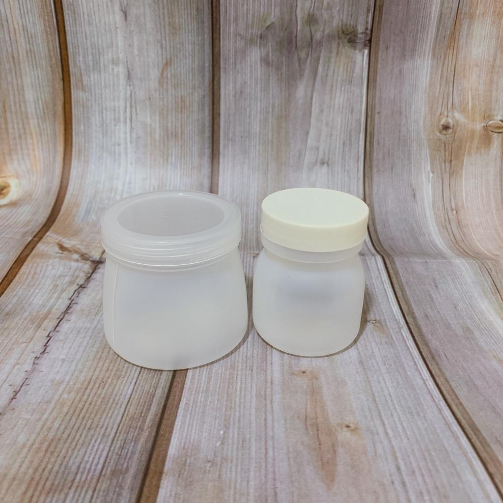 Lốc hũ sữa chua nhựa dày kèm nắp loại tốt 90ml, 120ml, 160ml