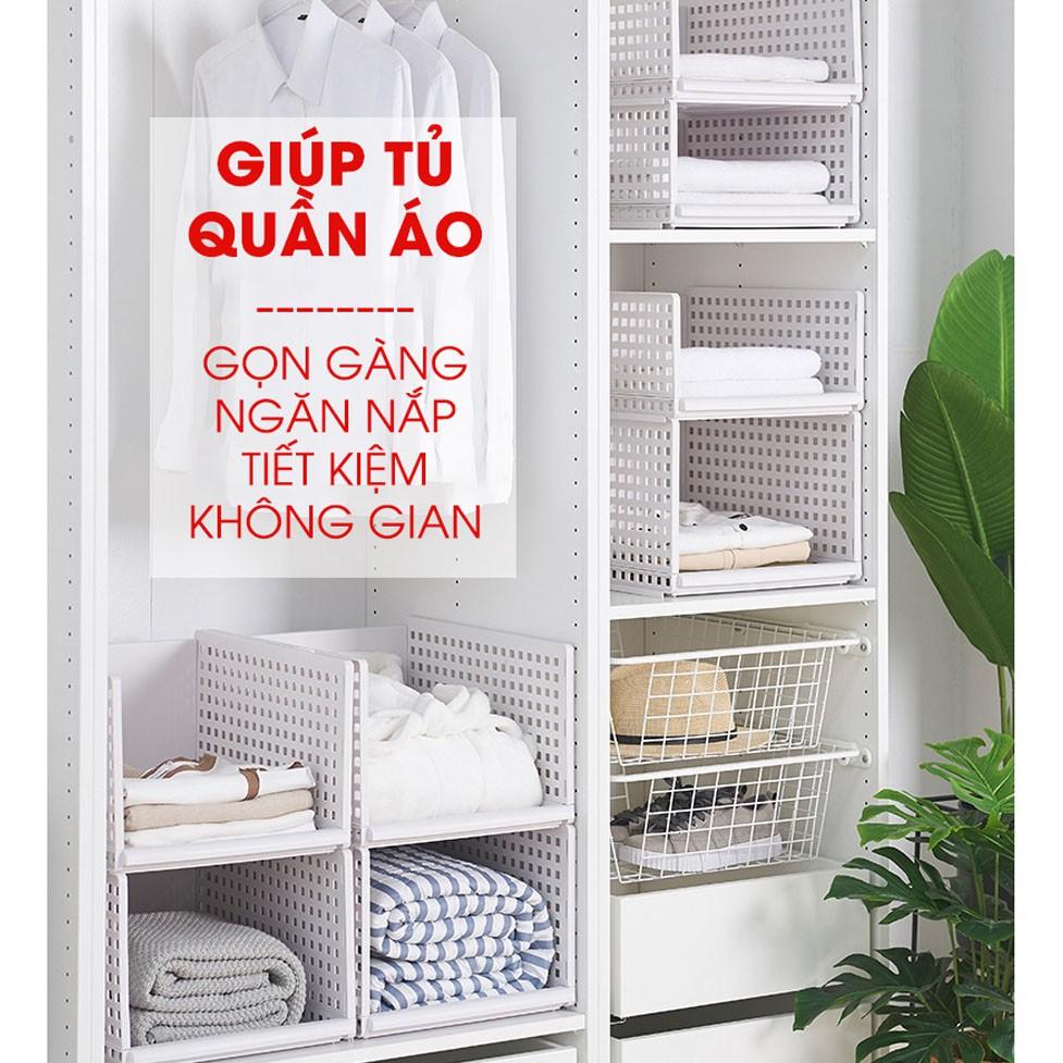 Kệ ngăn kéo phân chia tủ quần áo, đồ dùng gấp gọn nhựa PP thông minh / Giá của 1 ngăn