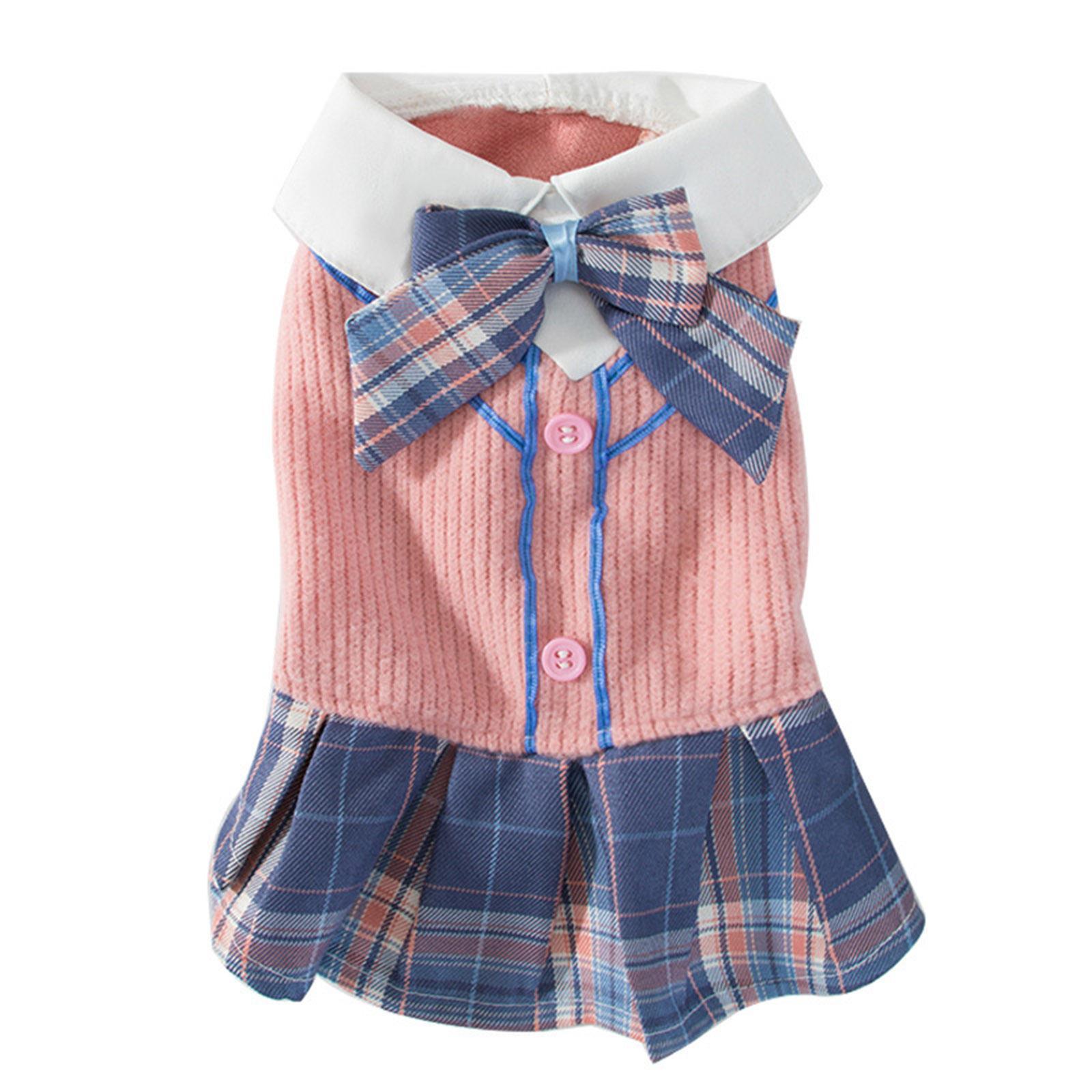 Dress Bowknot Pullover for Small Dogs and Cats Pets Costume