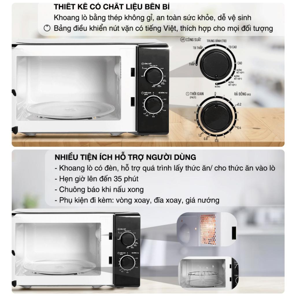 Lò Vi Sóng Có Nướng BlueStone MOB-7716, 1270w - 20Lit, Hàng Chính Hãng