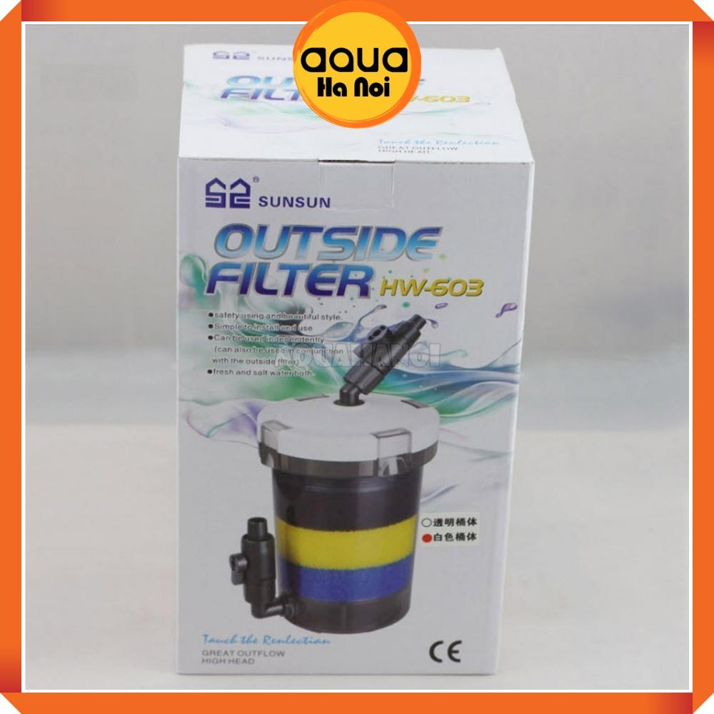 Lọc phụ Sunsun HW 602/603/604 - Lọc thùng ngoài làm sạch nước hồ cá cảnh thủy sinh - Lọc phụ không máy bơm