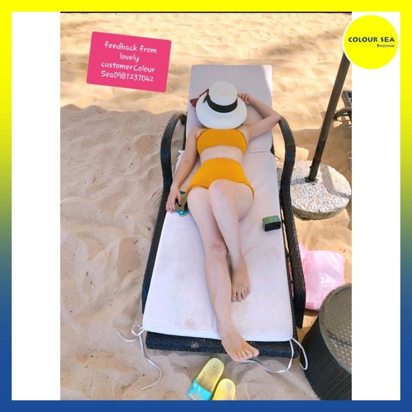 Bikini Vàng Cam 2 mảnh cạp cao