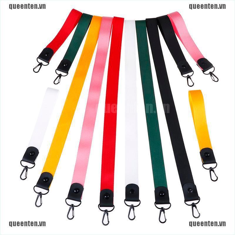 Solid Color Mobile Phone Straps keychain Tag Neck Lanyards ID Card Hang Rope QUVN