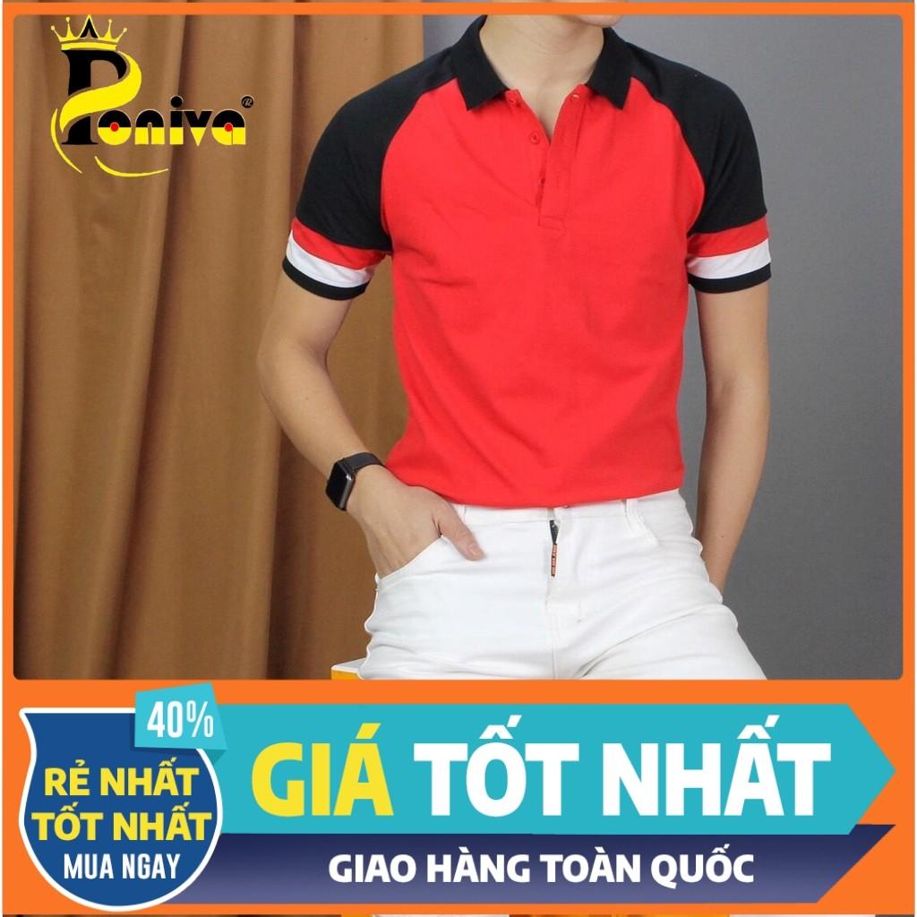 Hình ảnh Áo Thun Nam Cổ Bẻ Viền Tay 