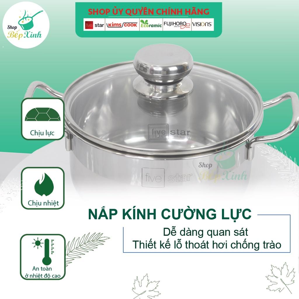 Nồi và chảo chống dính 3 đáy từ inox 430 FiveStar Standard (16cm / 20cm / 24cm) , dùng được mọi bếp